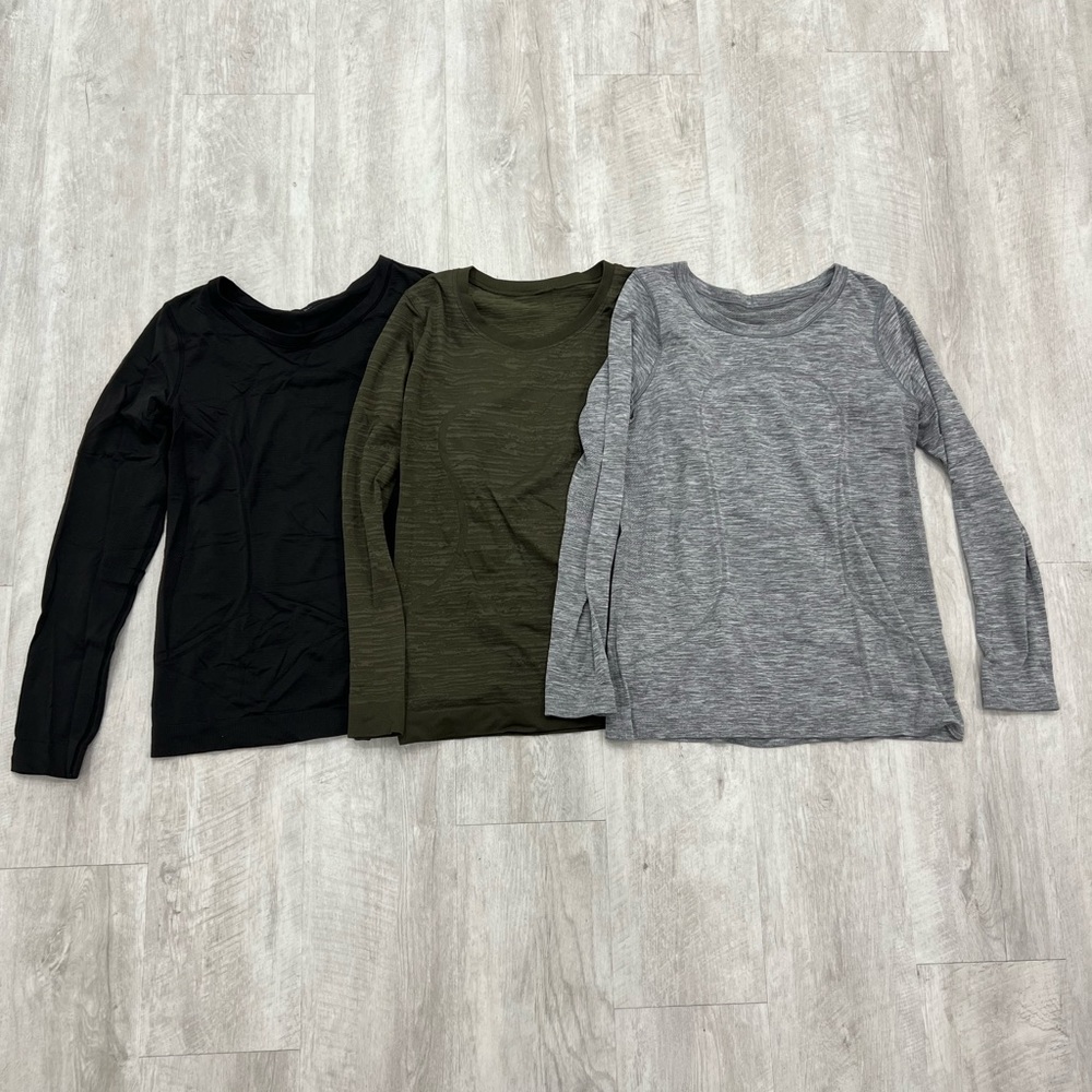 3 Lululemon Swiftly Tech Long Sleeve (Breeze) Size 6